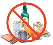 Avoid fatty foods and spicy foods.