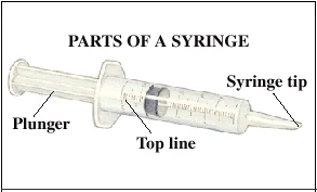 Parts of a syringe