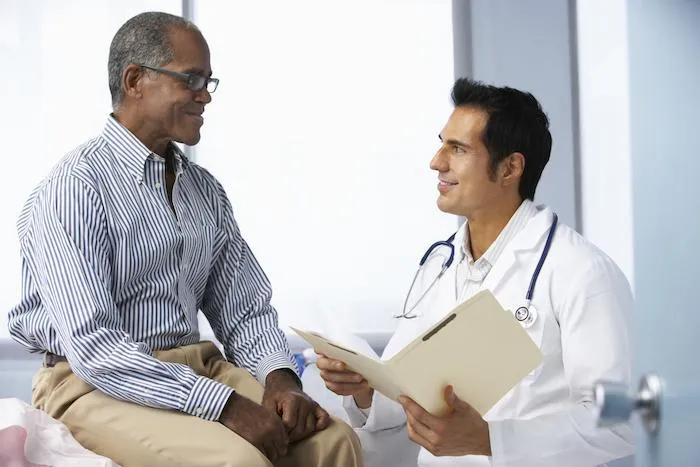 Doctor talking to the patient