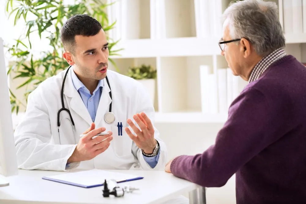 Doctor talking to the patient