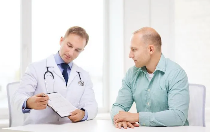 Doctor talking to the patient