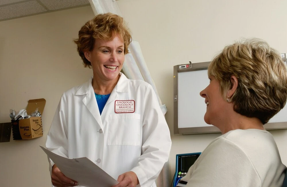 Doctor talking to a patient