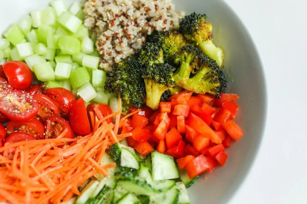 A plate of vegetables