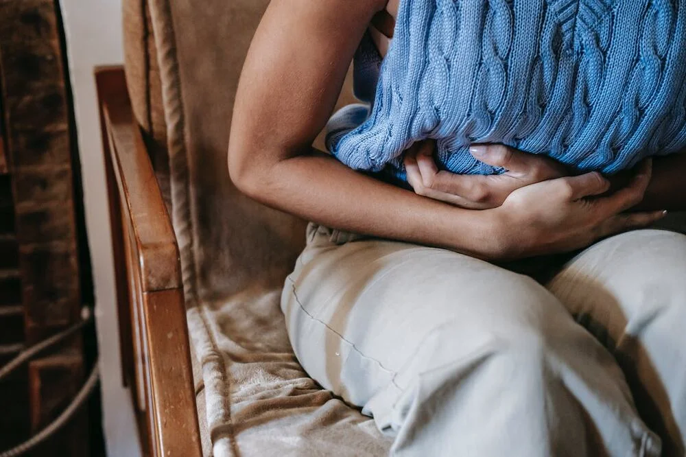 Woman having a stomachache